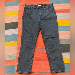 Madewell Perfect Vintage Jean Faded Black Stretch Size 30